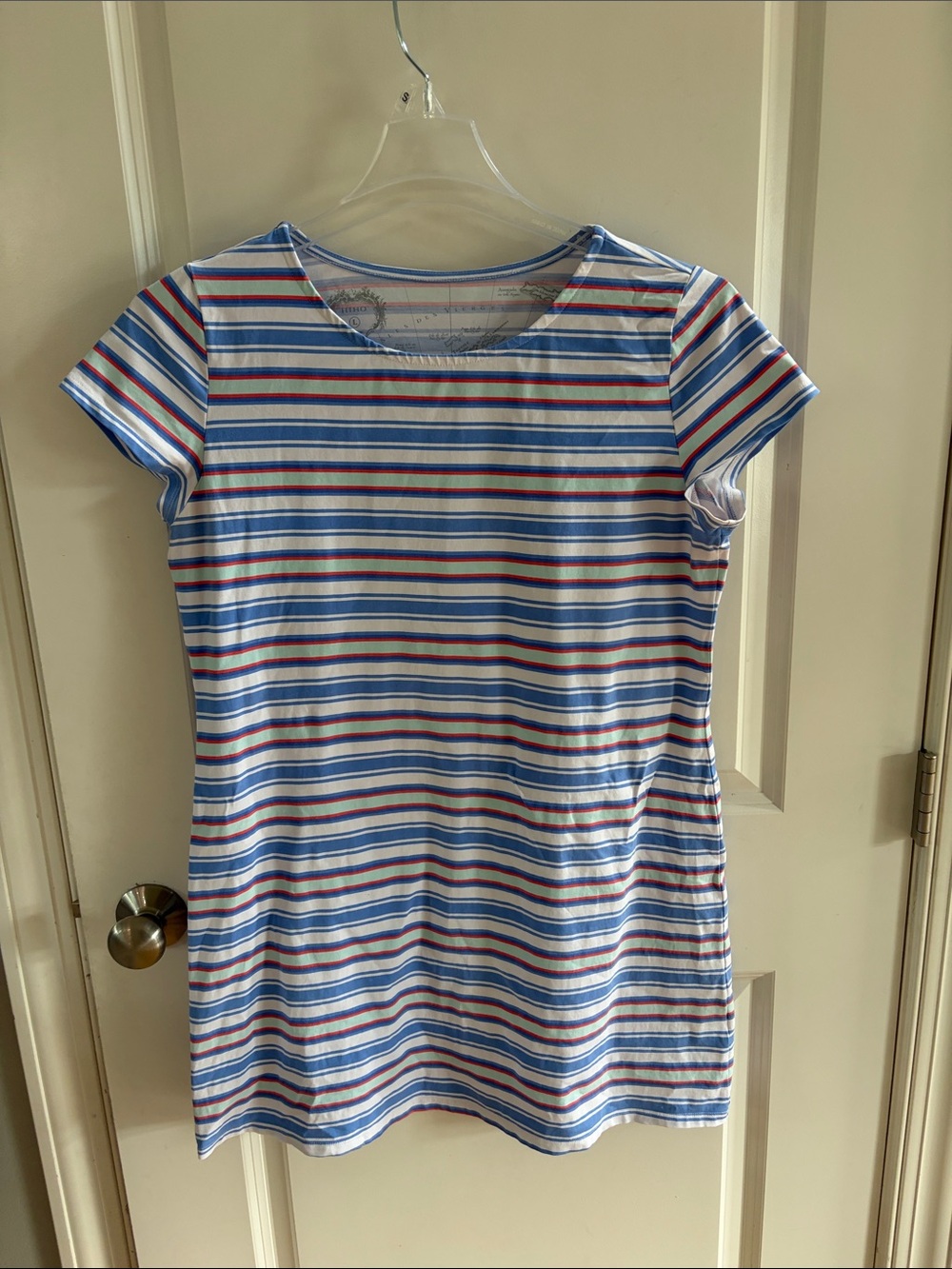 Hiho Striped Crewneck T-Shirt Dress